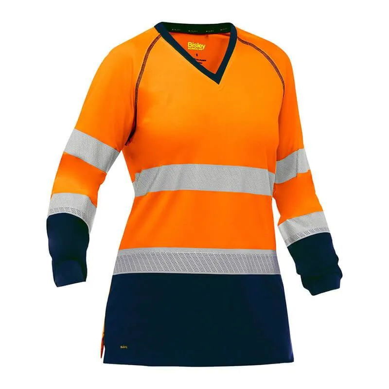 PIP Bisley Women's Long Sleeve Shirt w/Navy Bottom 313W6118T