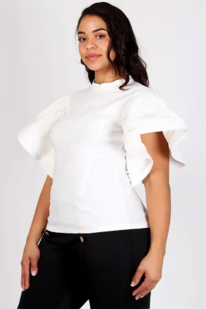 Plus Size Glam Ruffled Sleeve Top [SALE]