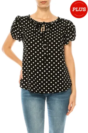Plus size Solid Overlapping Short Sleeve Top B82901 $9.50Each