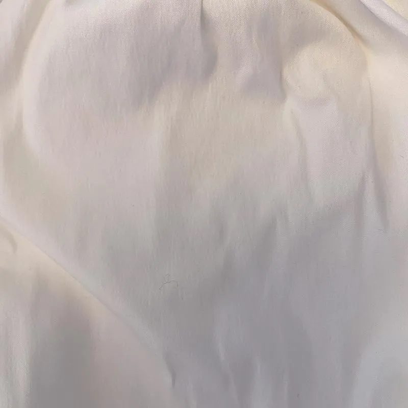 Prada Off the Shoulder Dress White Ruched Tiered Cotton Size 42