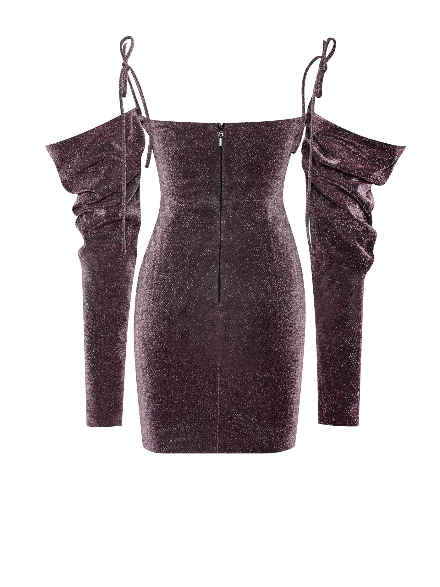 PRE-ORDER Soraya Metallic Puff Sleeve Dress X Rose Gold