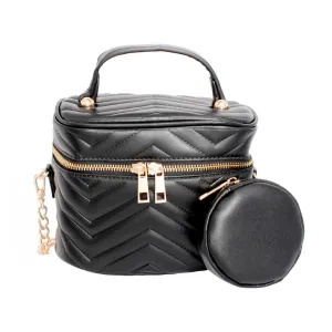 Purse Black Vanity Case Crossbody
