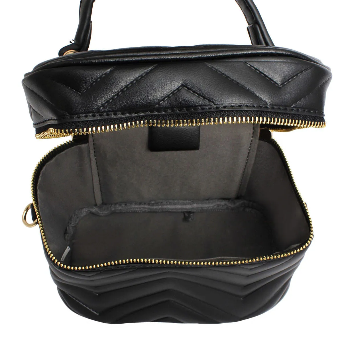 Purse Black Vanity Case Crossbody