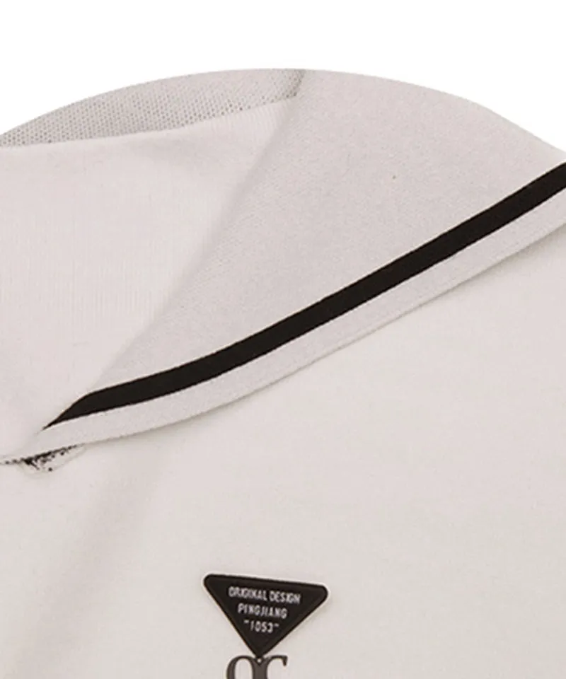 Q.C PLAY: Sailor Collar Patch Knit - 3 Colors
