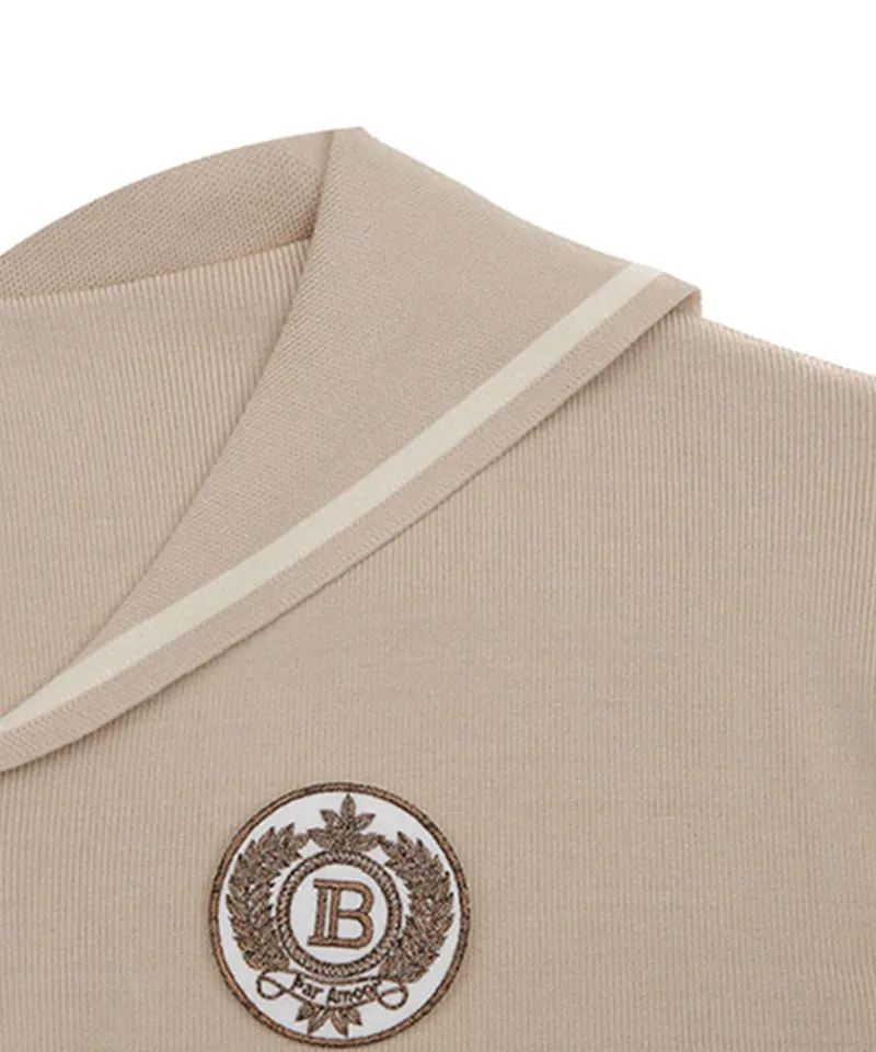 Q.C PLAY: Sailor Collar Patch Knit - 3 Colors