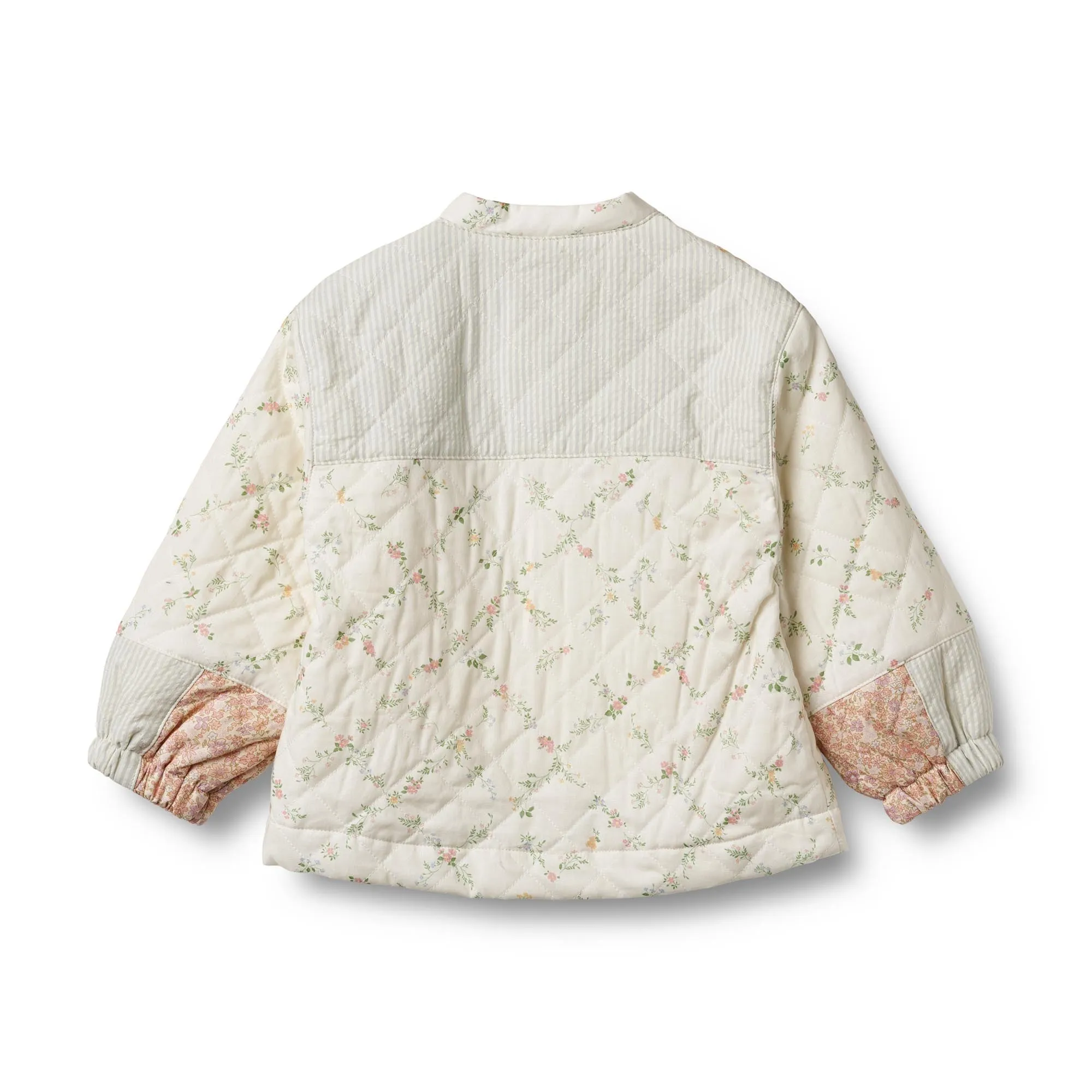 Quilt Jacket Inga ivory checked flowers