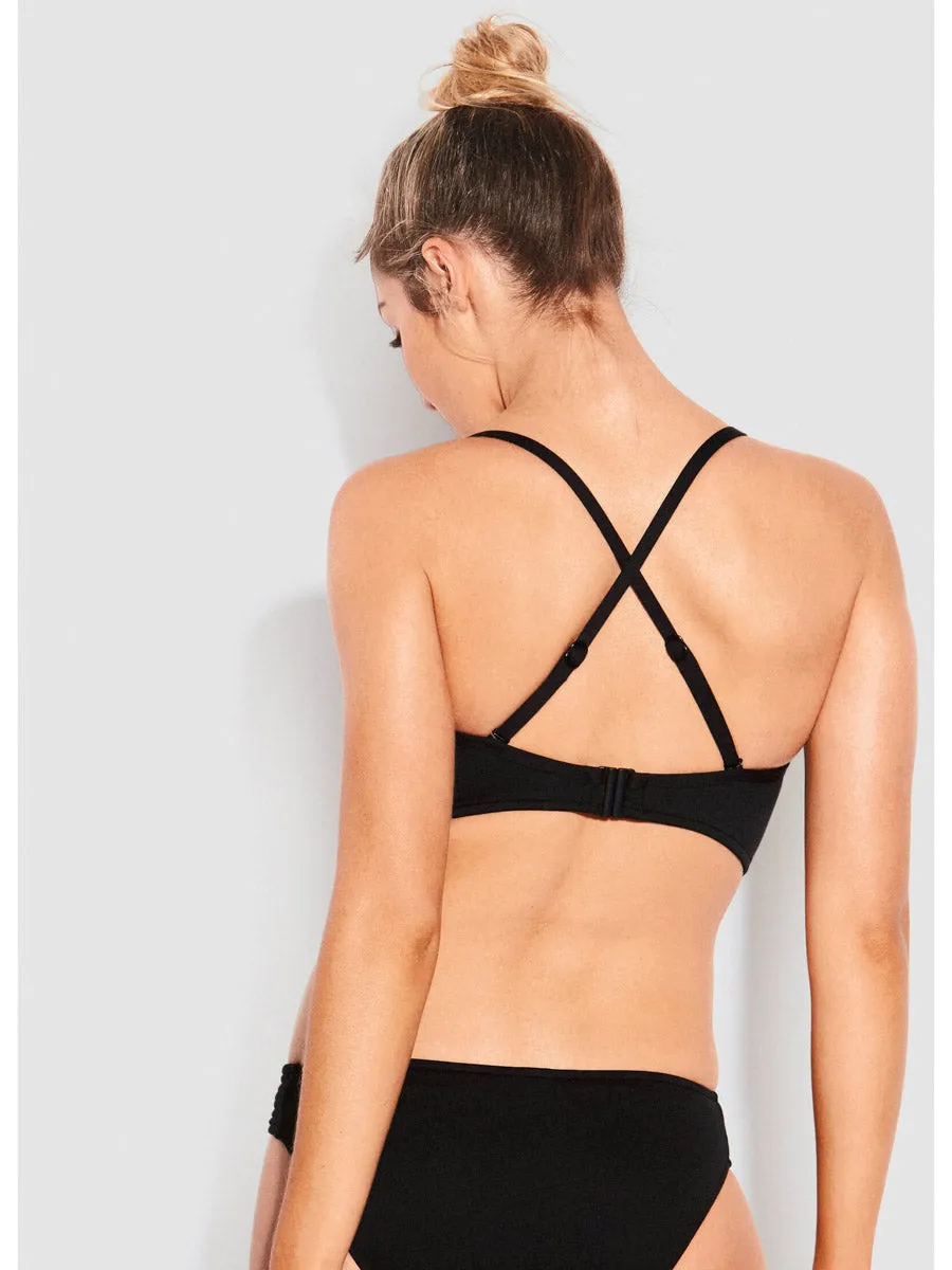 Quilted DD Cup Bralette Black