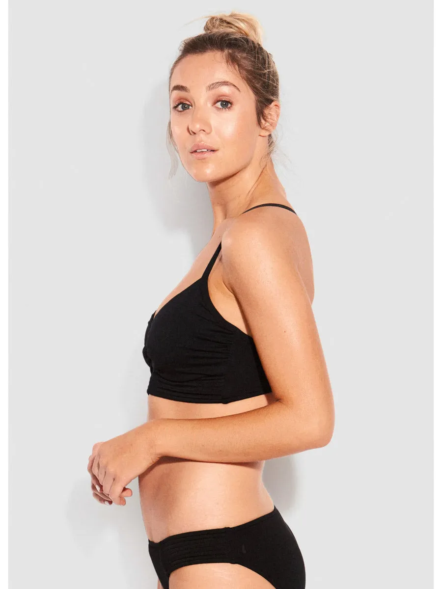 Quilted DD Cup Bralette Black
