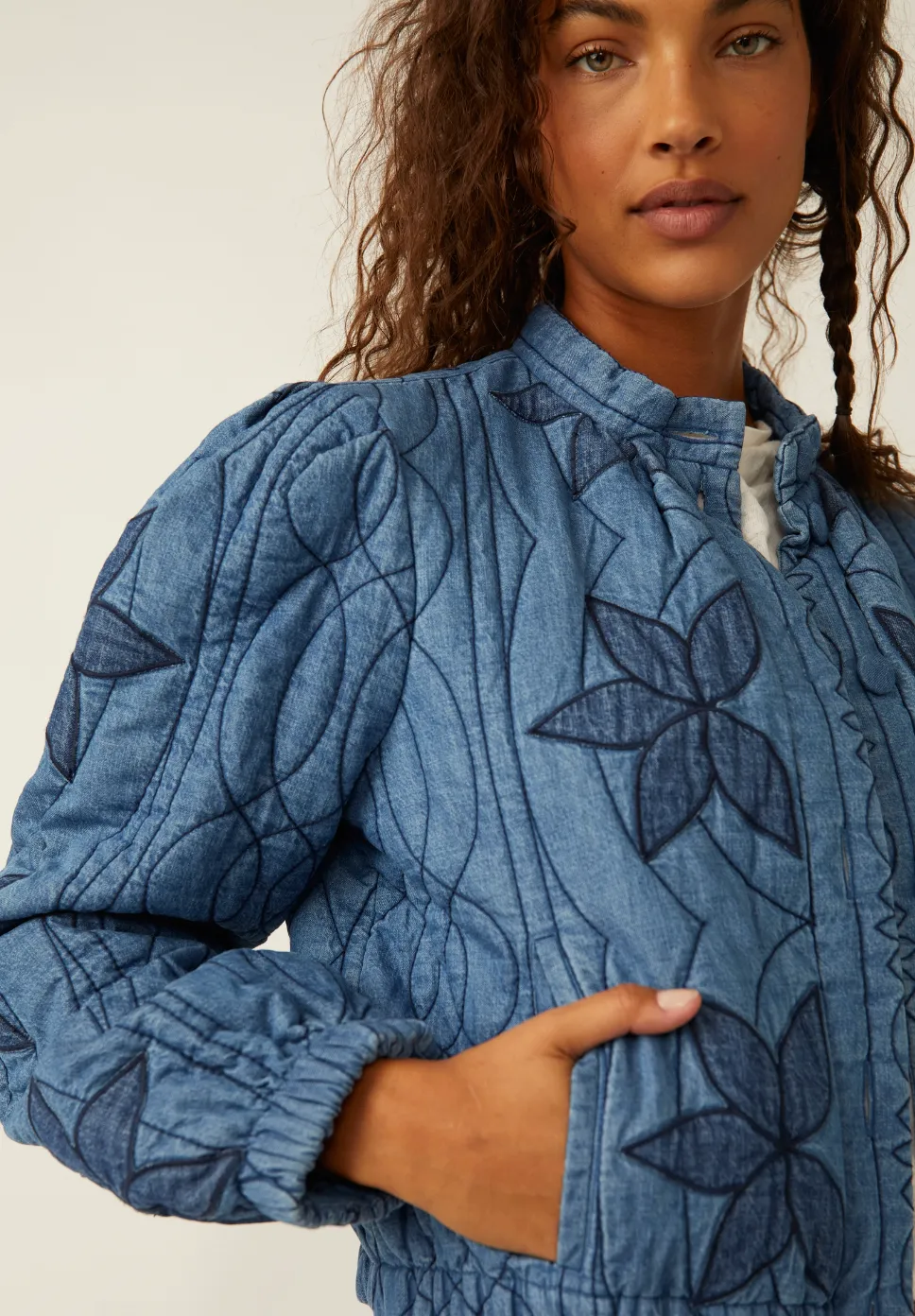Quinn Quilted Jacket Indigo