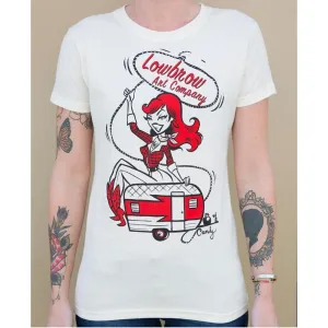 "Cow Girl Up" Art by Candy Wild Women's Loose Neck T-Shirt by Black Market Art