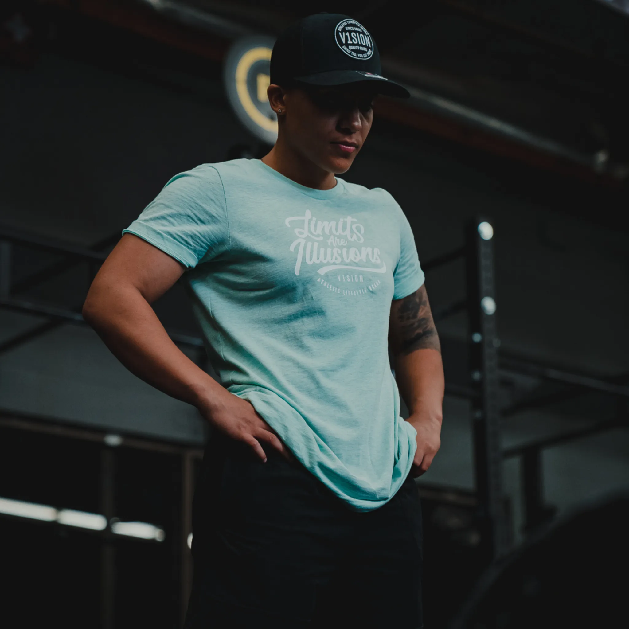 "Limits are Illusions" Fitted Tee