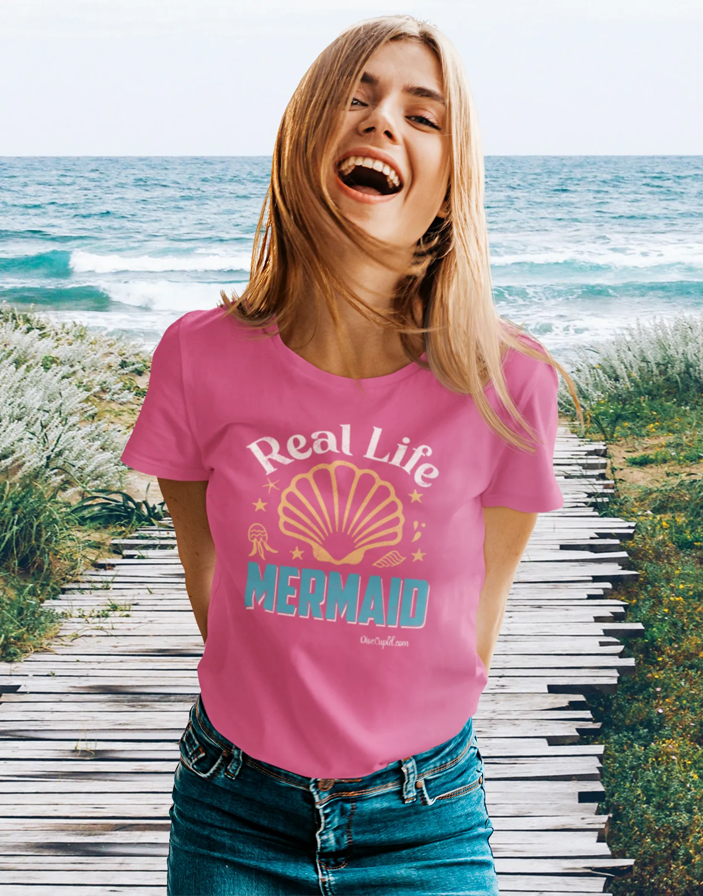"Real Life Mermaid" Fitted T-shirt