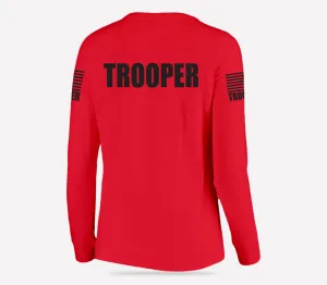 Red Trooper Women's Shirt - Long Sleeve (Black)