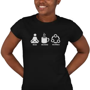 Relax Recharge Reconnect (coffee) - Women's T-shirt