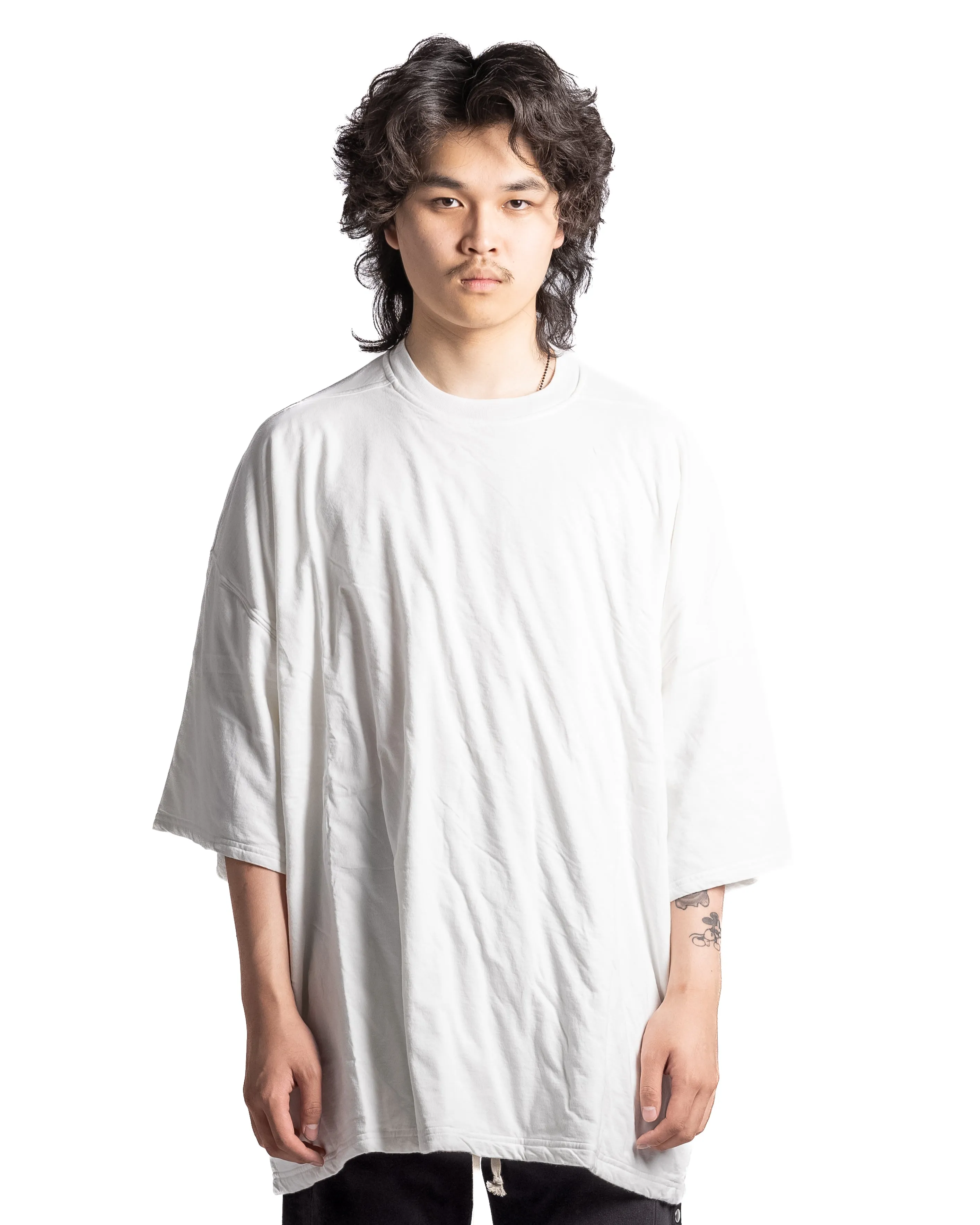 Rick Owens DRKSHDW Knit Padded Tommy Tee Milk
