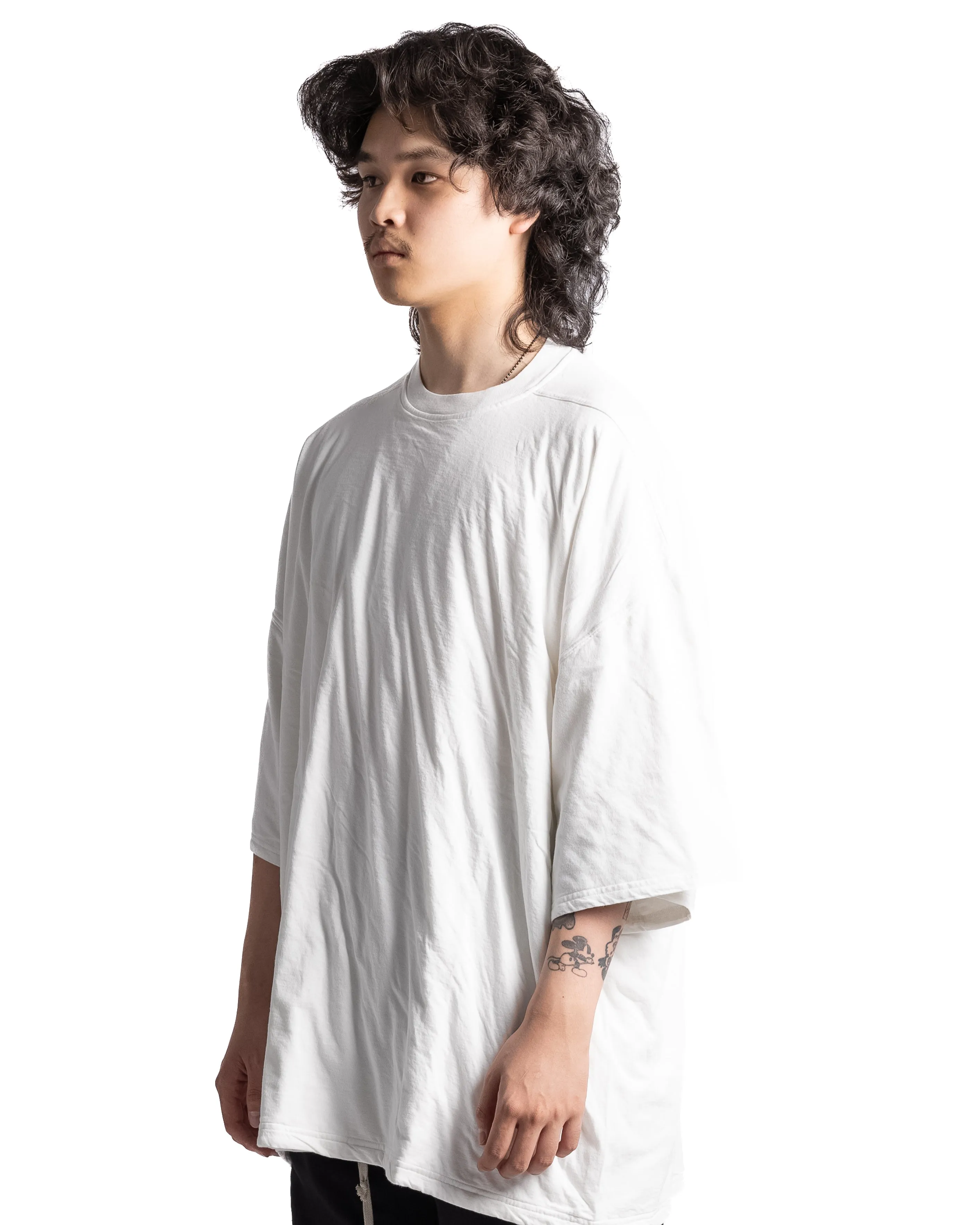 Rick Owens DRKSHDW Knit Padded Tommy Tee Milk