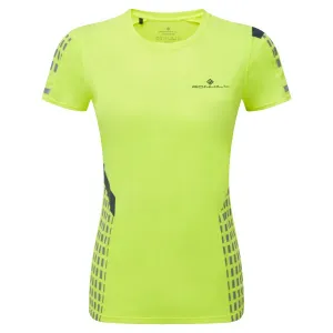 Ronhill Tech Afterhours S/S Tee (Womens) - Fluo Yellow/Charcoal/Reflective