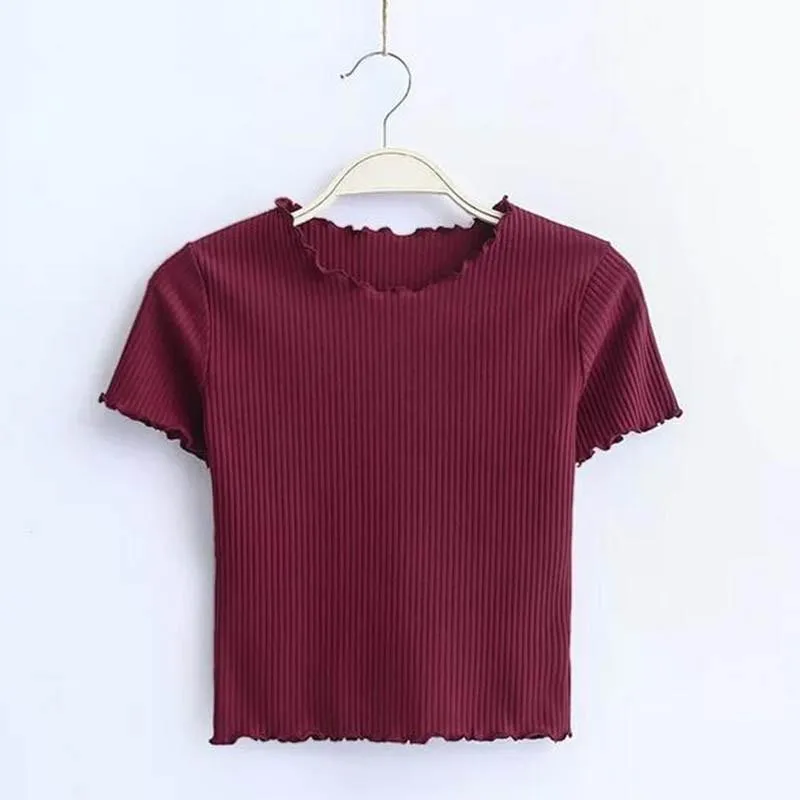 Ruffled Crop T-Shirt