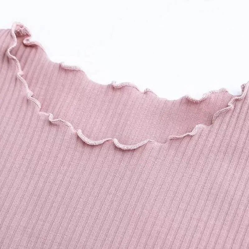 Ruffled Crop T-Shirt