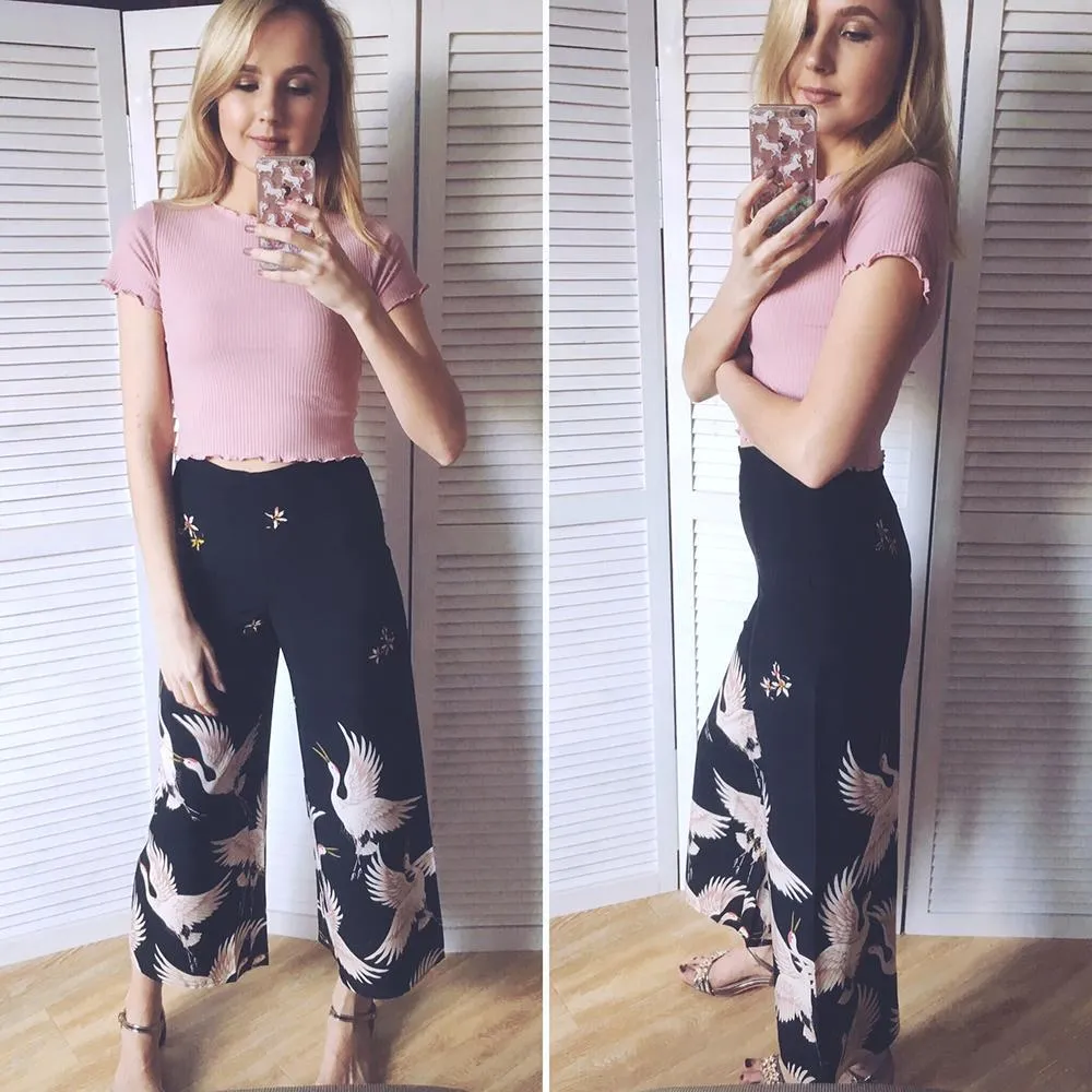 Ruffled Crop T-Shirt