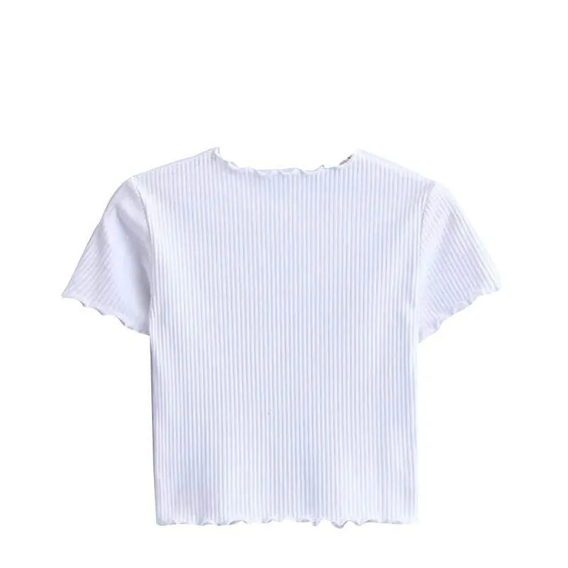 Ruffled Crop T-Shirt