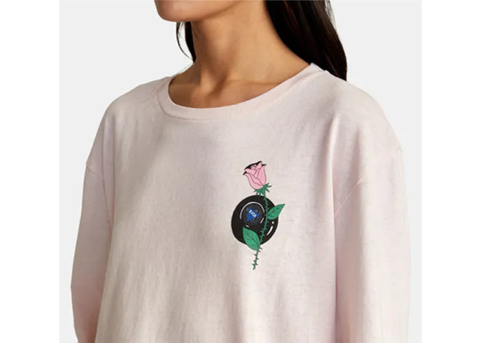RVCA LP   KLW Women's Long Sleeve Tee Powder Pink