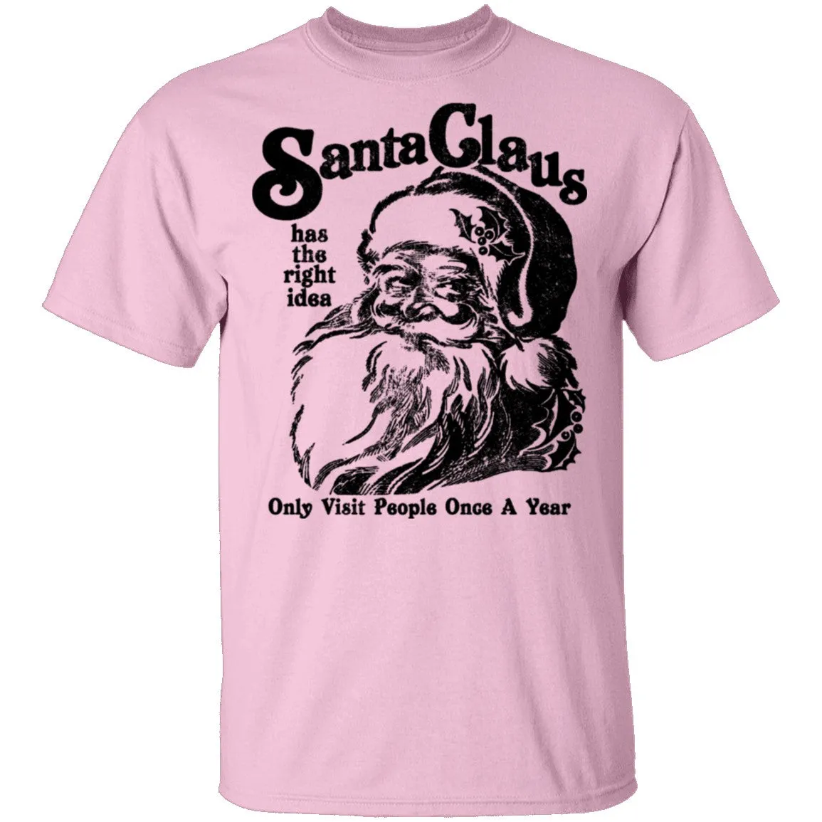 Santa Claus Has The Right Idea Only Visit People Once A Year T-Shirt