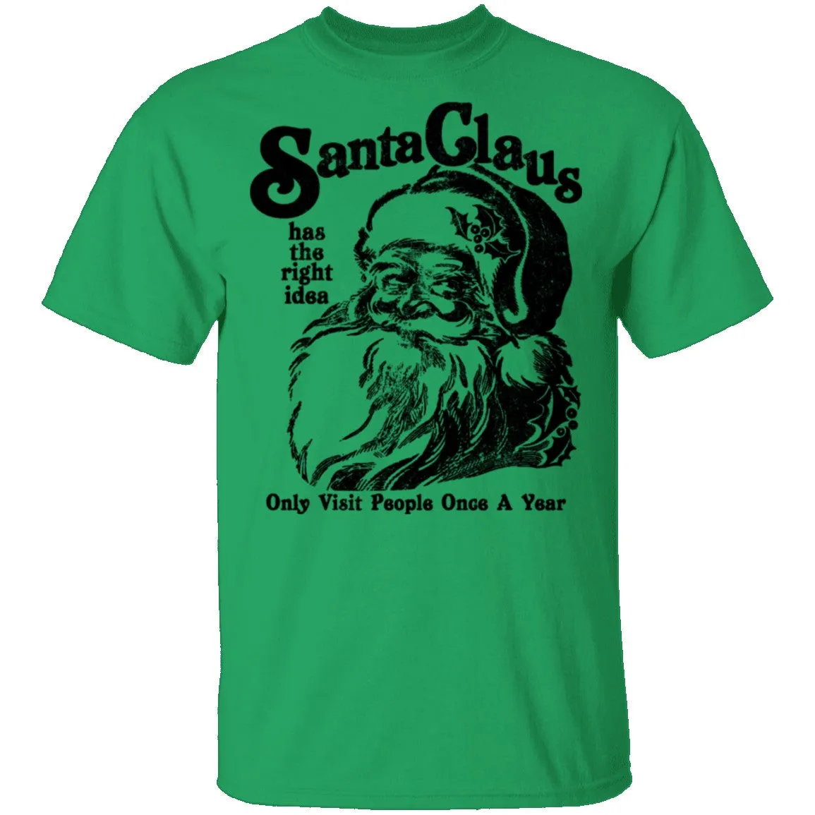 Santa Claus Has The Right Idea Only Visit People Once A Year T-Shirt