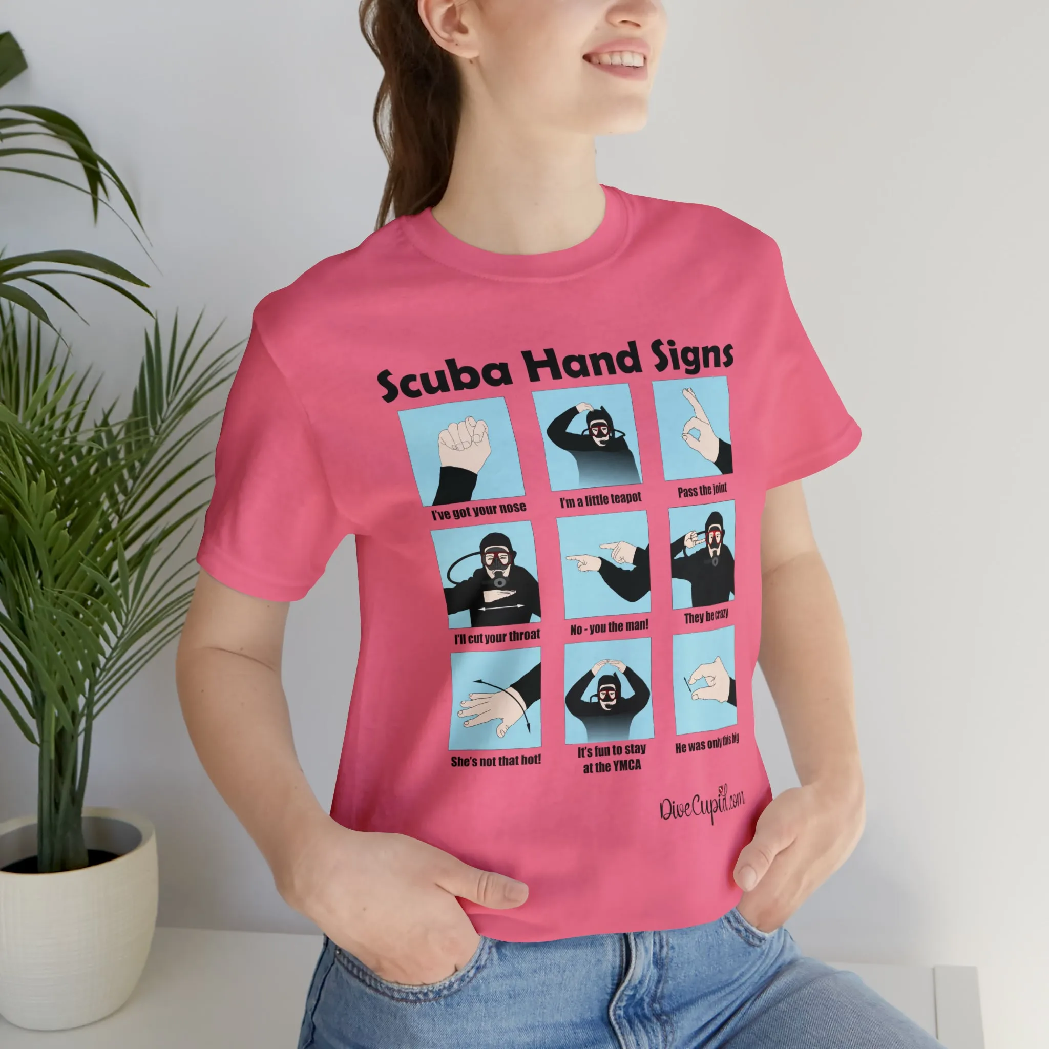 Scuba Hand Signs Fitted T-shirt