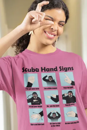 Scuba Hand Signs Fitted T-shirt