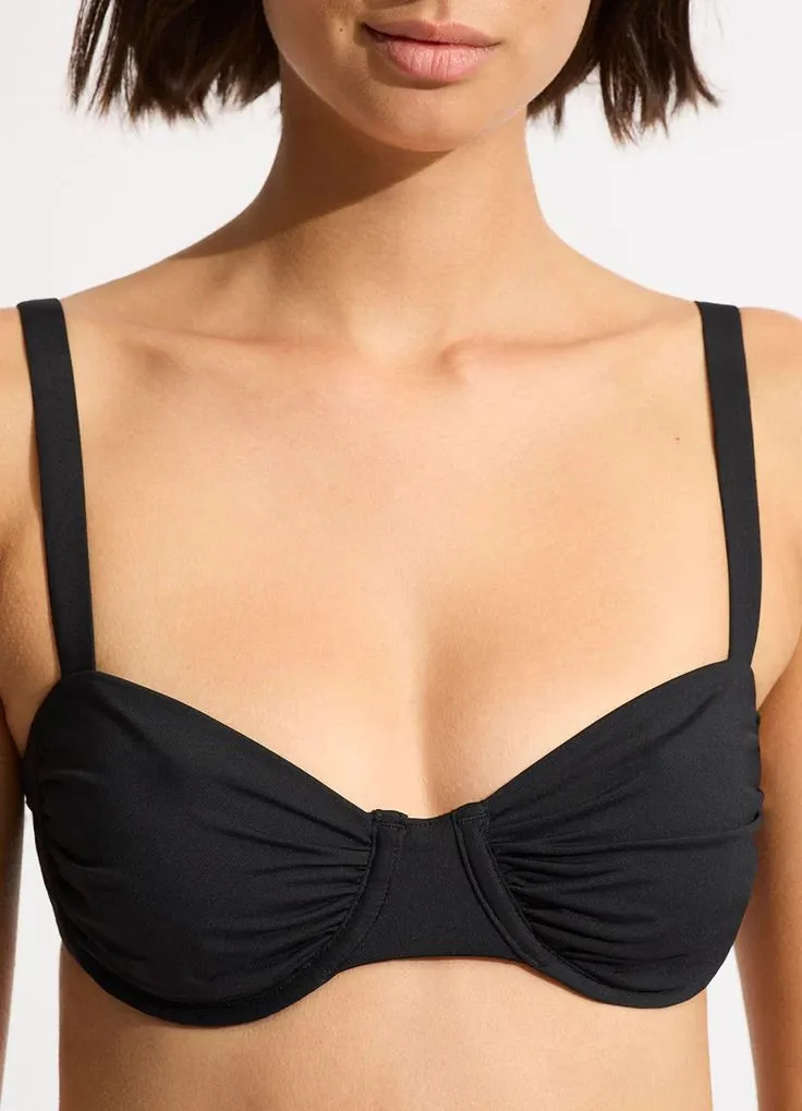 SEAFOLLY- WOMEN'S UNDERWIRE RUCHED SWIM TOP