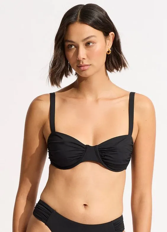 SEAFOLLY- WOMEN'S UNDERWIRE RUCHED SWIM TOP
