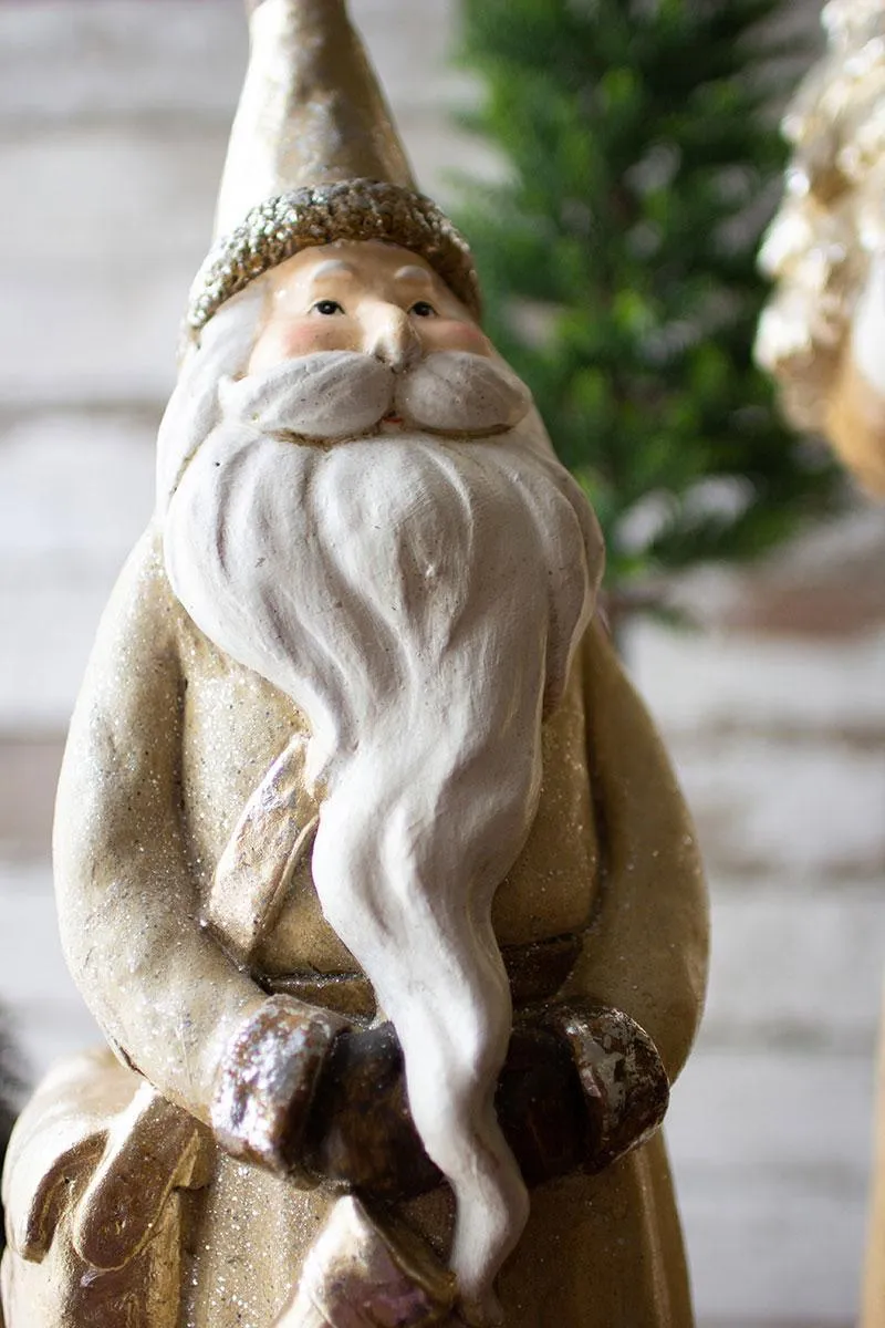 Set of 2 Resin Santas