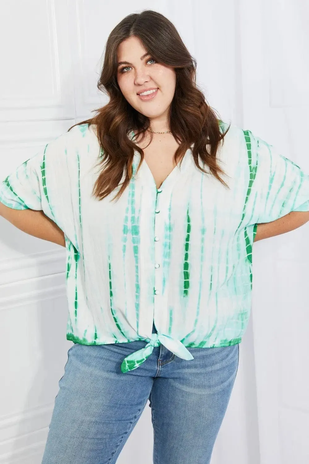 Sew In Love Beachy Keen Full Size Tie-Dye Top
