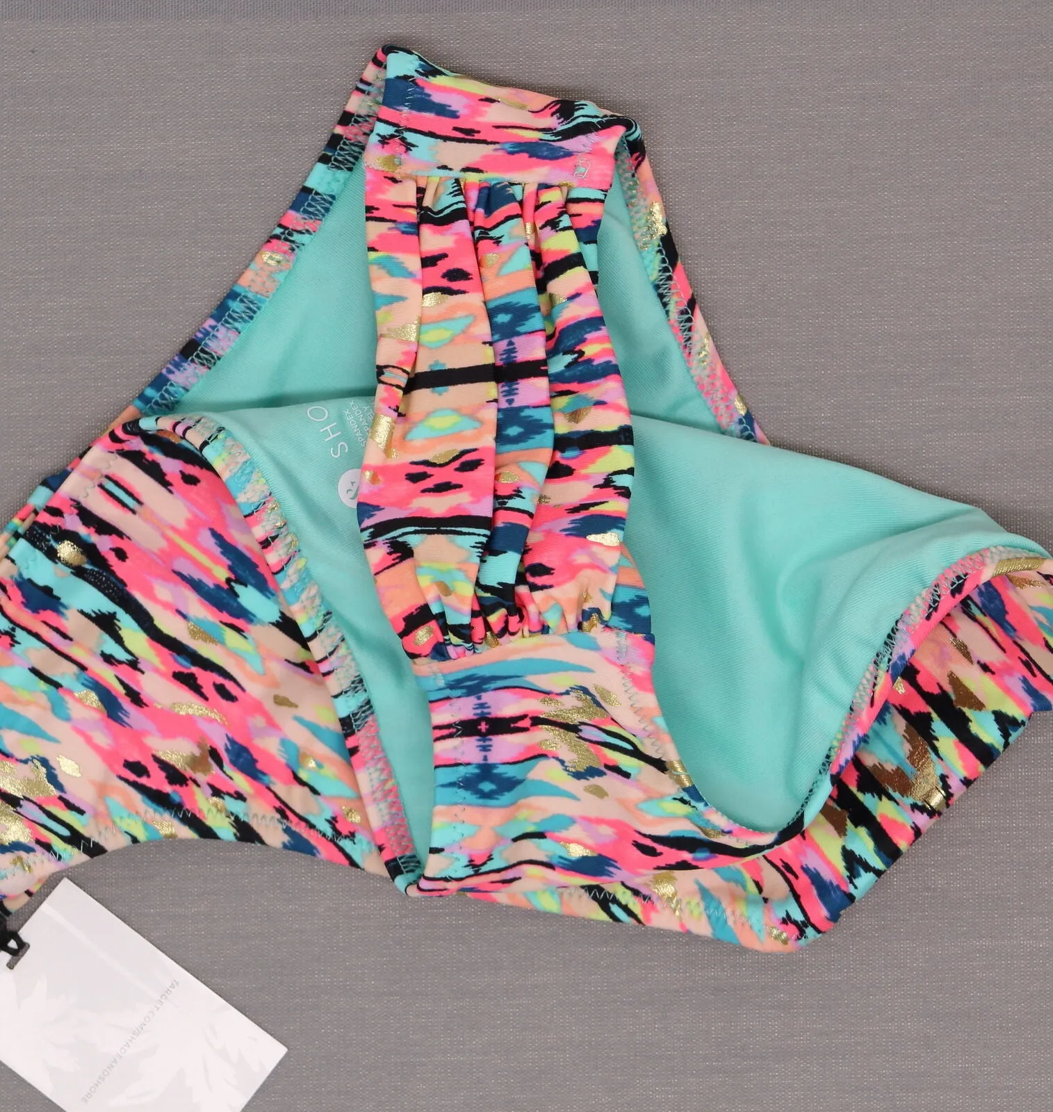 Shade & Shore Women's Beach Hipster Bikini Bottom Bright Multi-Color XS