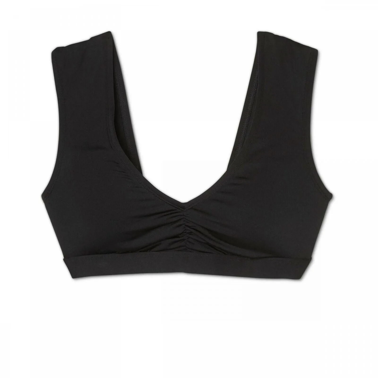 Shade & Shore Women's Cap Sleeve Bralette Bikini Top. AFF89T-Nopads