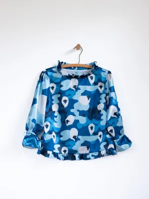 Sheep Camo Ruffled Audrey with Bows