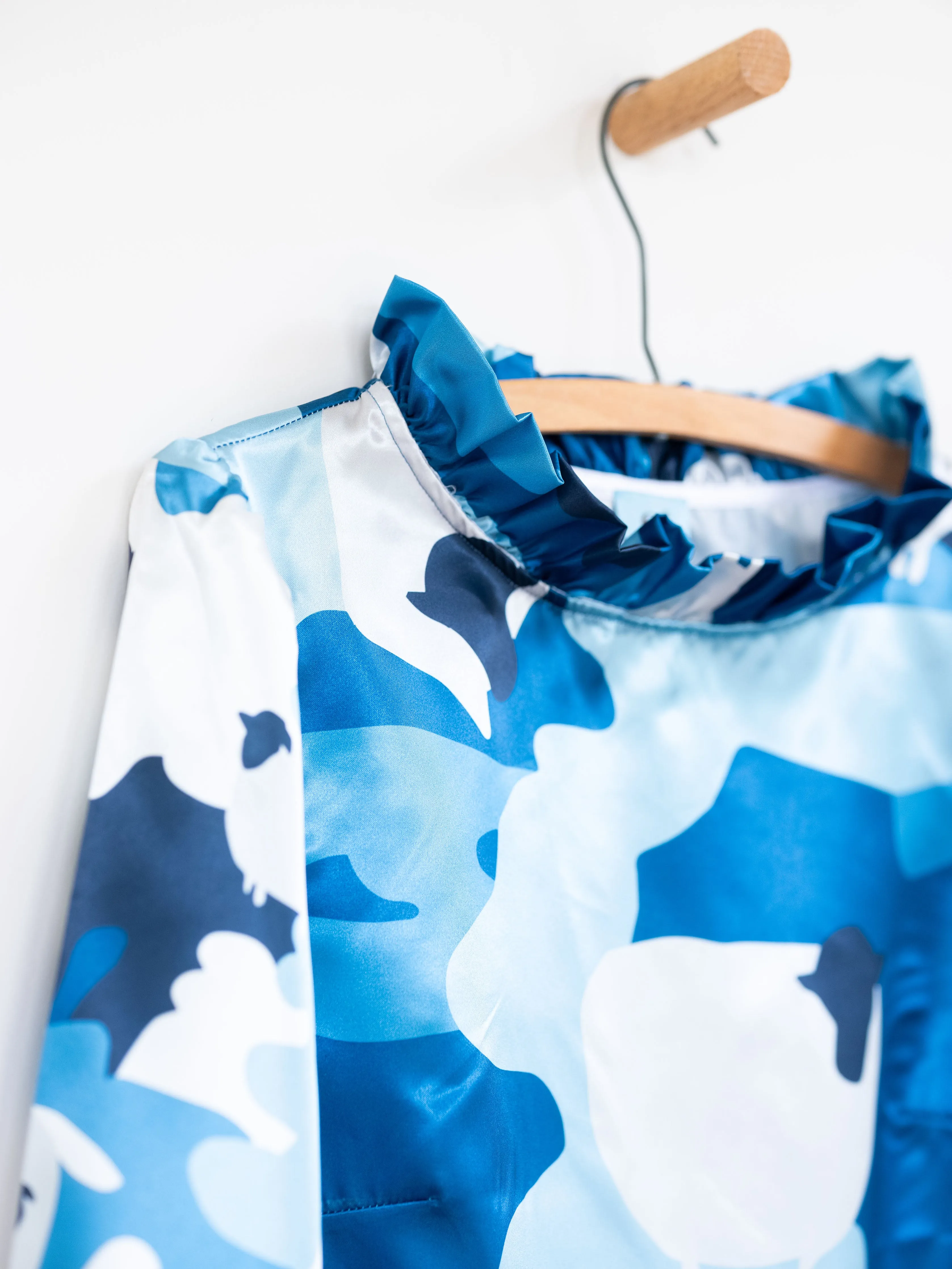 Sheep Camo Ruffled Audrey with Bows