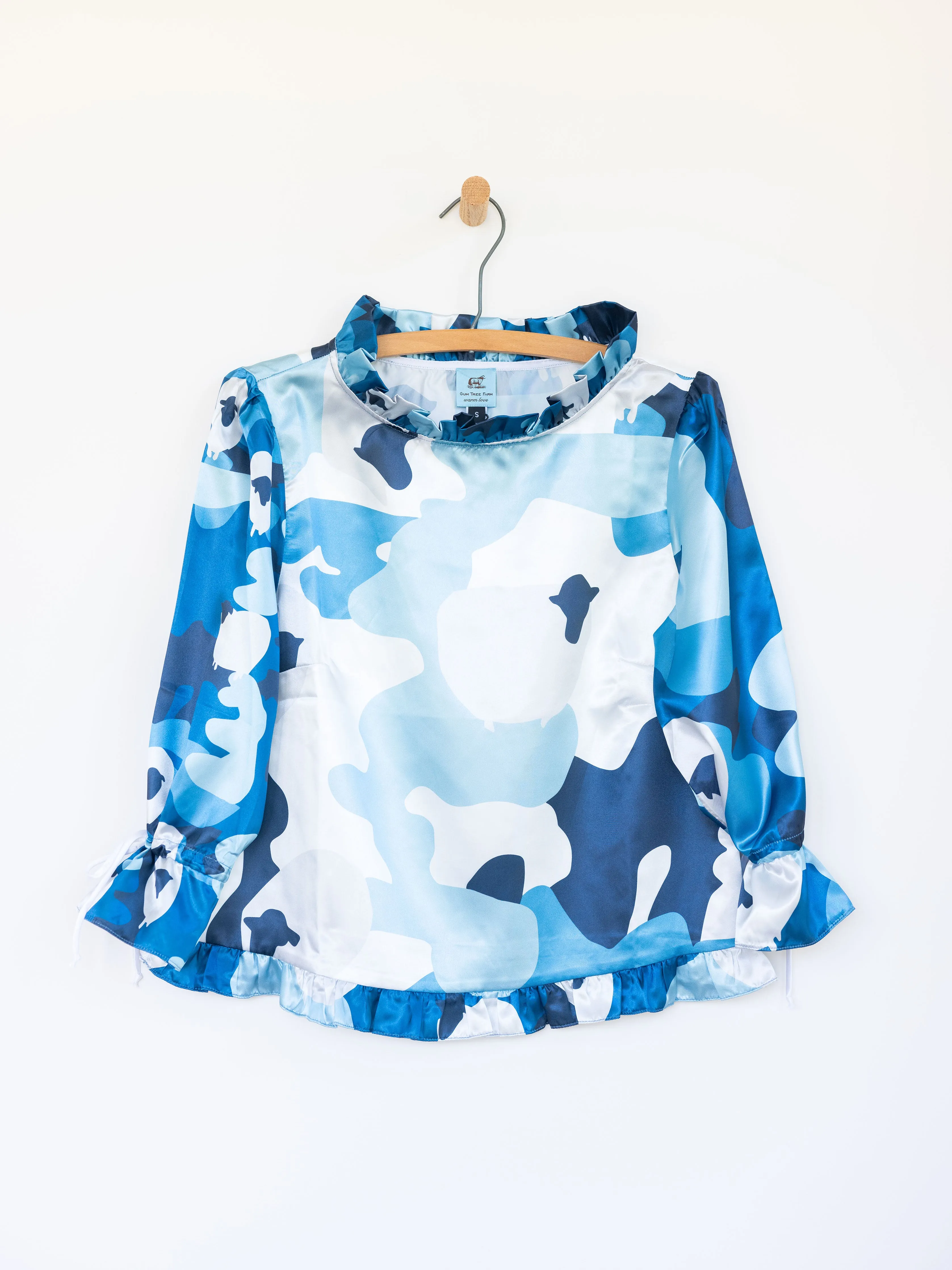 Sheep Camo Ruffled Audrey with Bows