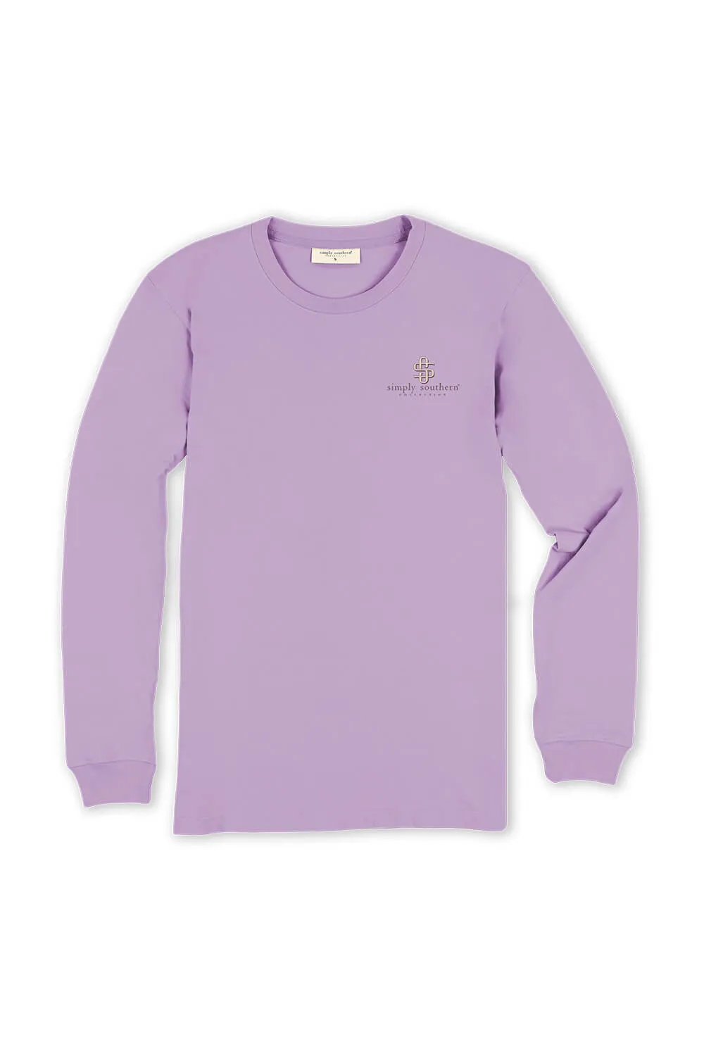 Simply Southern Long Sleeve Impress T-Shirt for Women in Lilac | LS-IMPRESS-LILAC