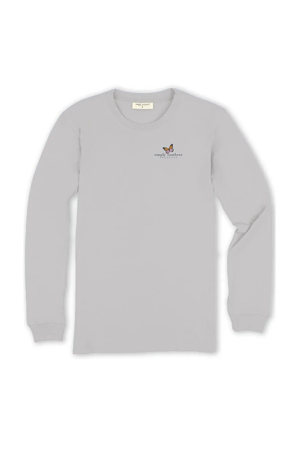 Simply Southern Plus Size Long Sleeve Remember T-Shirt for Women in White Water | EXT-LS-REMEMBER-WHITEWATER