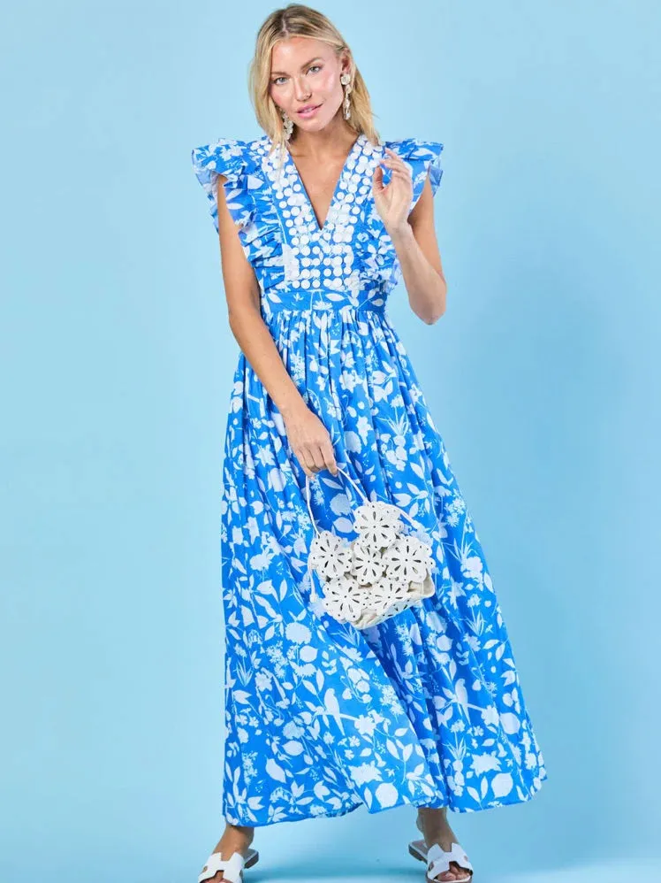 Stacey Dress (Azul Wildflower)