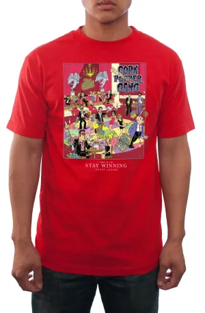 Stay Winning Scarface Cork Popper Gang Red Tee