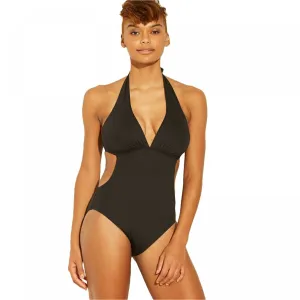 Sunn Lab Swim Women's Plunge Front Monokini One Piece Swimsuit