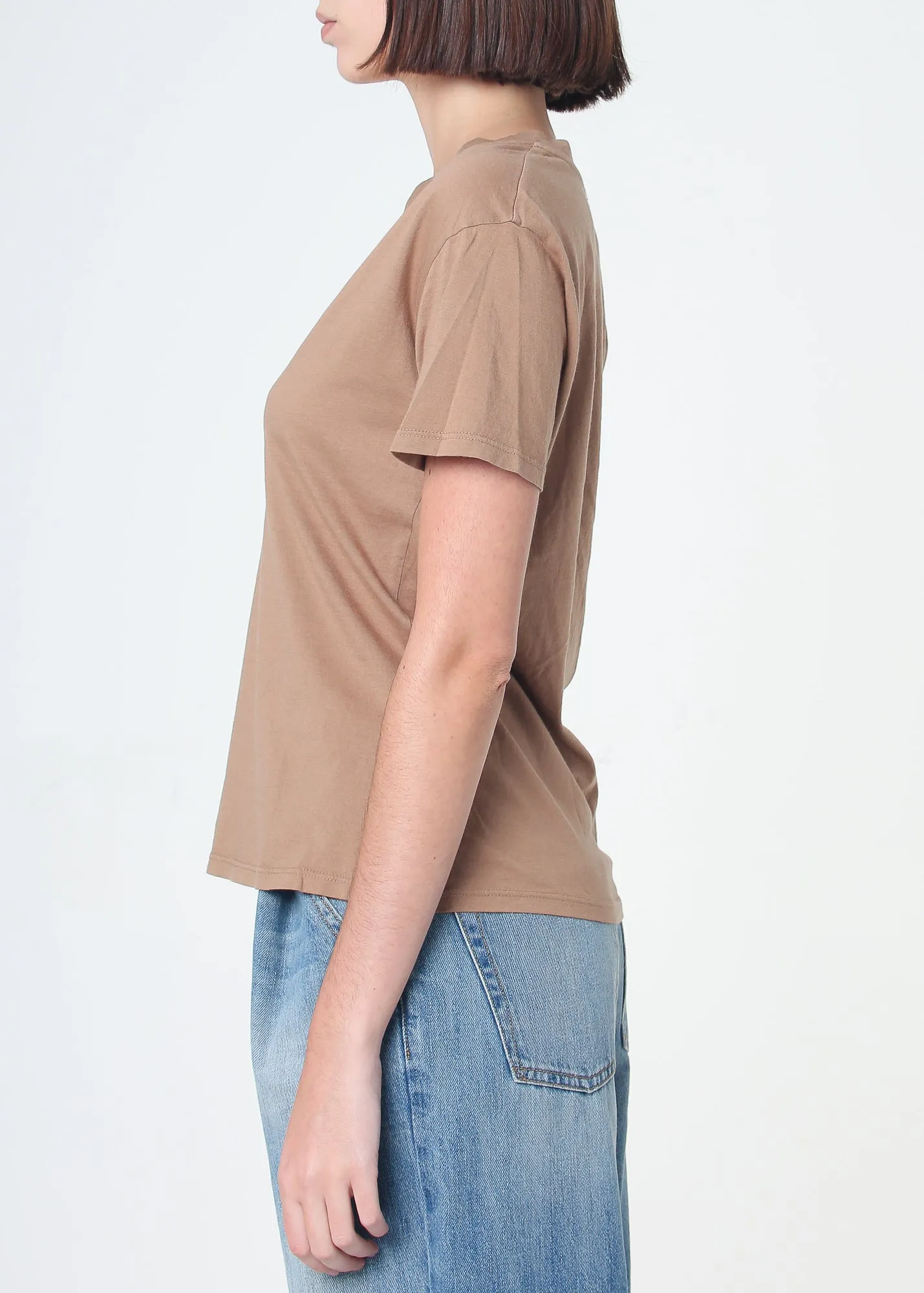 Supima Cotton Deep V Neck Tee