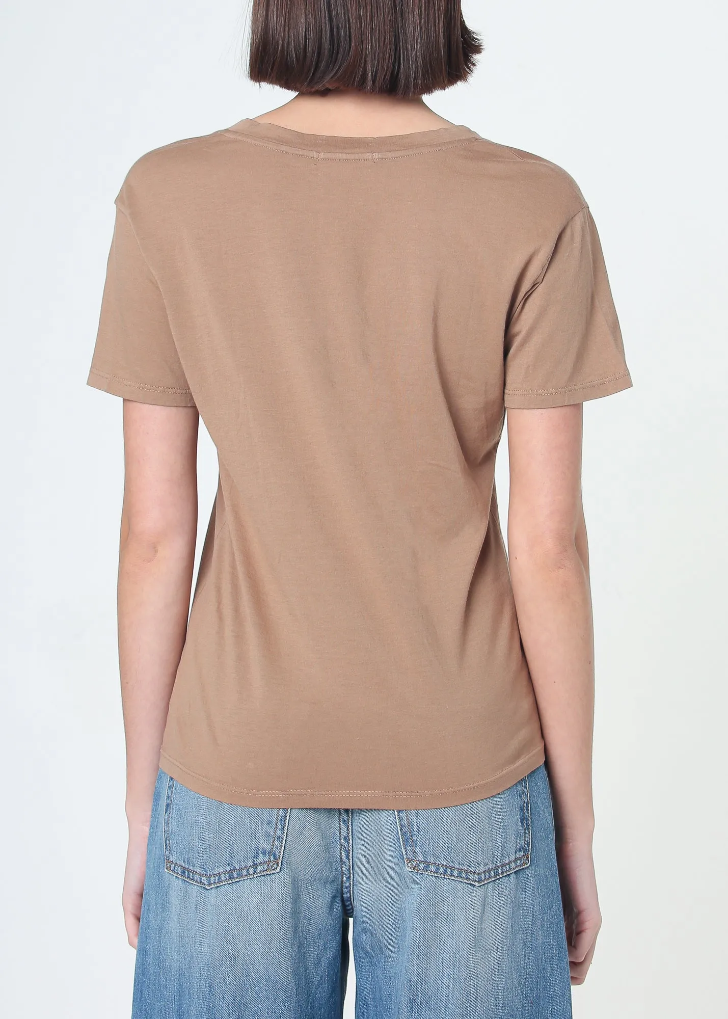 Supima Cotton Deep V Neck Tee