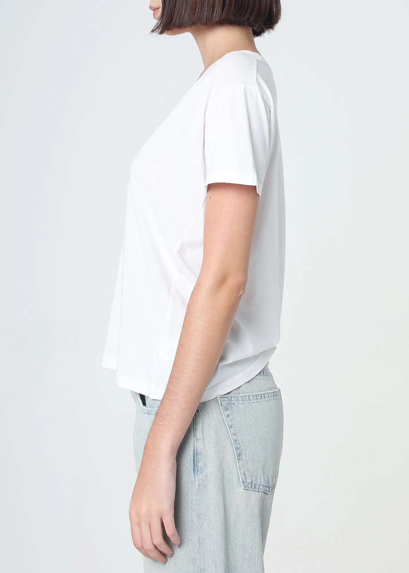 Supima Cotton Deep V Neck Tee