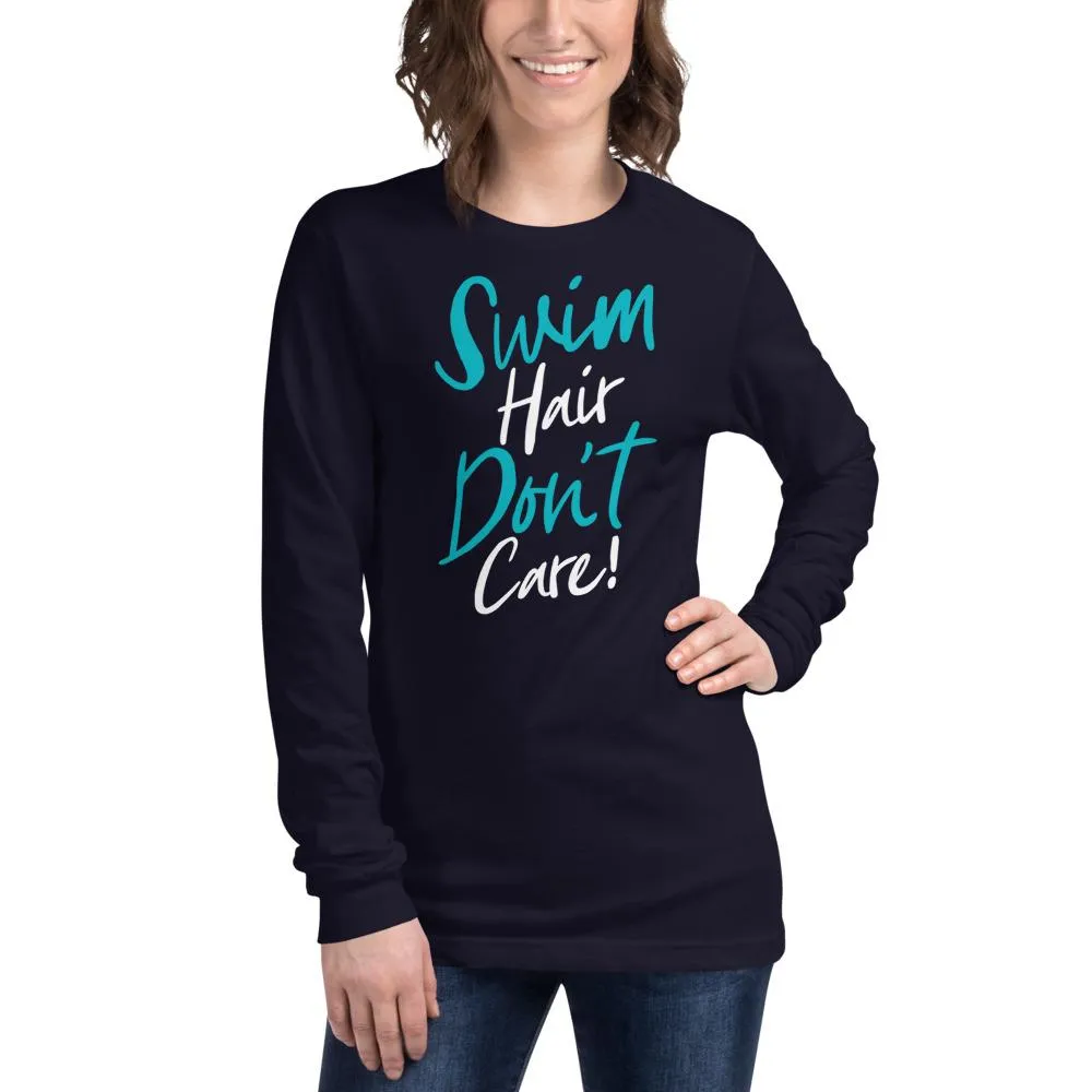 Swim Hair Don't Care Swimmers Long Sleeve Tee