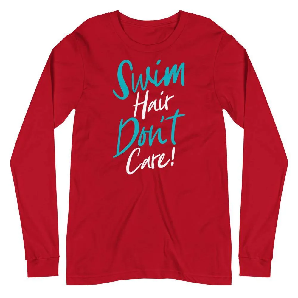 Swim Hair Don't Care Swimmers Long Sleeve Tee