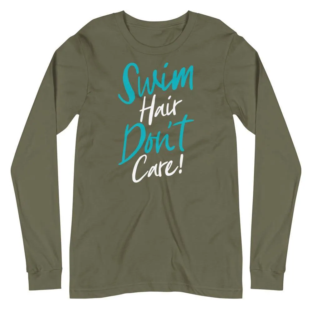 Swim Hair Don't Care Swimmers Long Sleeve Tee